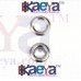 OkaeYa 100 Sets Eyelet, Eyelets Grommet Hole Rivets Silver color, Set of 100 Male & 100 Female Eyelets Grommet Hole Rivets